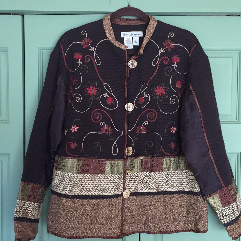 David Brooks jacket, petite large